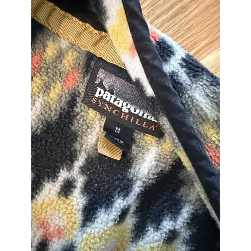 Patagonia Synchilla Snap-T Mens Medium Forest Carpet Industrial Green Fleece